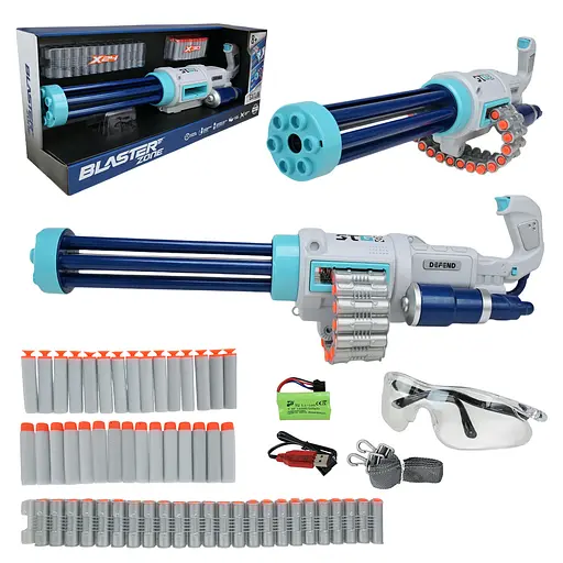 Іграшка автомат WY2101B стріляє поролоновими кулями, на акумуляторі, в коробці (6974060410021) - фото 2