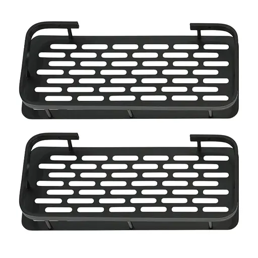 Набір металевих полиць для ванної кімнати Fabrika ONIX 2 шт Чорні  - фото 2