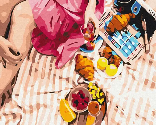 Картина за номерами на підрамнику Brushme Смаколики на пікнік