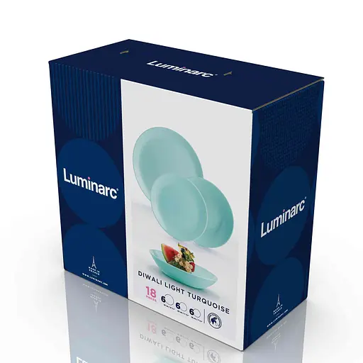Сервиз Luminarc Diwali Light Turquoise, 6 персон, 18 предметов, бирюзовый (P2963) - фото 4