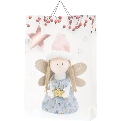 Пакет подарунковий новорічний DW6327 Блакитний 72х50х18 см (2000990242167)(NY) - фото 1