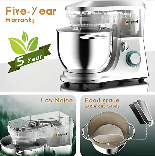 Кухонный комбайн Vospeed планетарный тестомес 1500 Вт SM-1507x 7 л Grey - фото 4