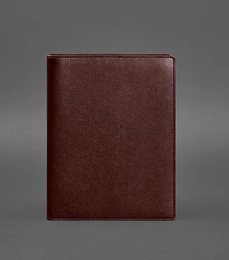 Шкіряний блокнот на сегрегаторі (м'яка обкладинка на кільцях) 13.0 бордовий - фото 1