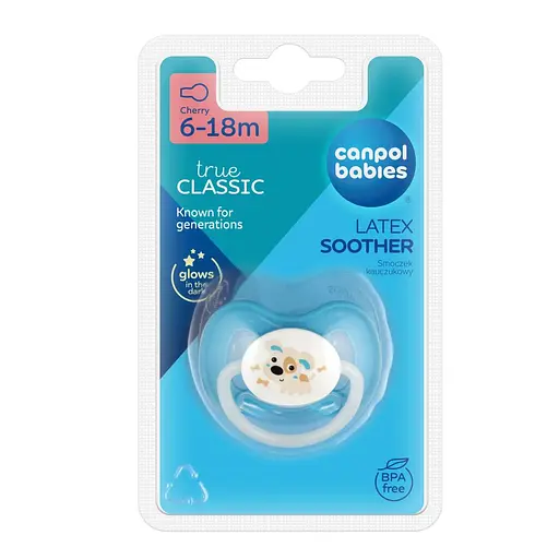 Пустышка Canpol babies Bunny & Company латексная круглая 6-18 мес. синяя (23/278_blu_new) - фото 3