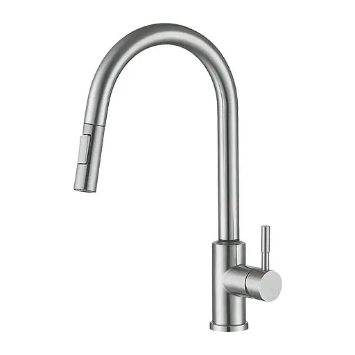 Змішувач для кухні сенсорний поворотний вилив сатин Wezer SEN4A-01 Нержавіюча сталь - фото 1