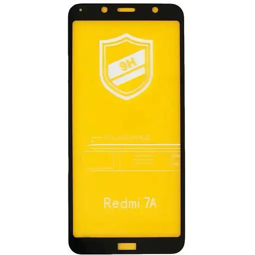 Стекло защитное Grand Xiaomi Redmi 7A 3D 4D 5D 9H черное - фото 1