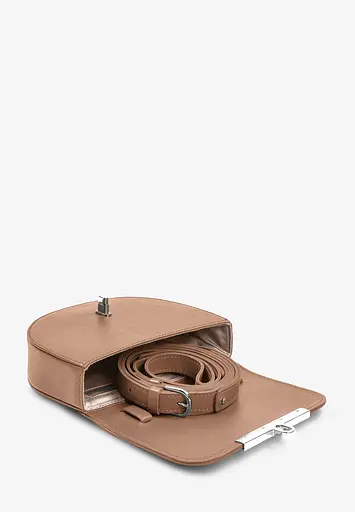 Женская кожаная сумка поясная-кроссбоди Bridget карамель - фото 9