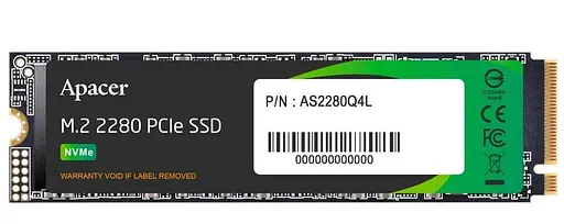 Накопитель SSD Apacer m.2 NVMe 1TB AS2280Q4X (AP1TBAS2280Q4X-1) - фото 1