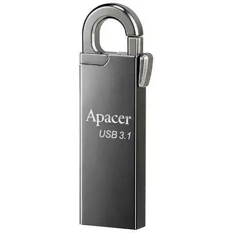 Флеш накопитель с карабином Apacer AH15A 128 GB USB 3.1 металлический - фото 1