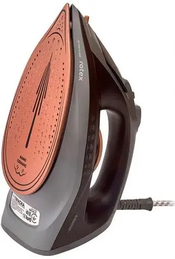 Гладильный утюг Rotex RIC41-C Ultra Glide Керамическое покрытие 2400Вт Резервуар 220мл Черный/Оранжевый - фото 9