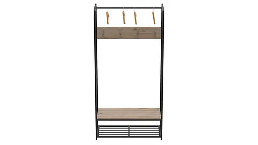 Вішалка модульна підлогова Треліс 13 180x90x38 чорний ДСП Дуб Сан-Марино 16мм FRD-104326 - фото 4