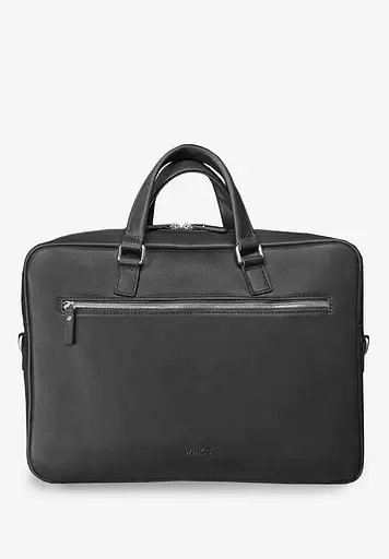 Шкіряна сумка для ноутбука Style чорна - фото 5