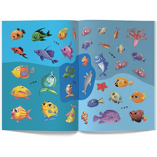 Набір наліпок Кристал Бук Перші розвивальні наліпки Море, 36 шт. - фото 5