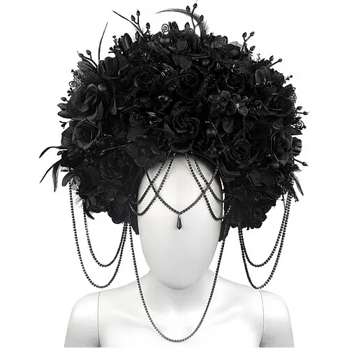 Обруч Рогнеда Crystals великий двосторонній з квітами - фото 1