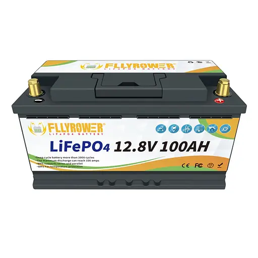 Літій-залізо-фосфатний акумулятор FLLYPOWER 12.8V 100Ah 1280Wh LiFePO4