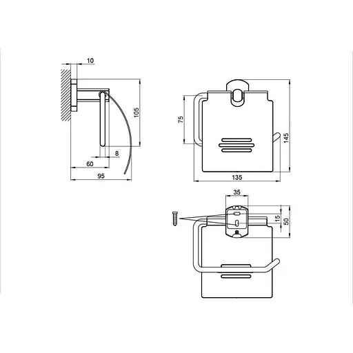 Держатель для туалетной бумаги Qtap Liberty 1151 CRM Хром - фото 2