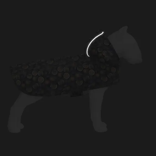 Дощовик-накидка з капюшоном для собак Waudog Clothes, малюнок "Апельсини", XL, А 55-61 см, B 68-80 см, С 42-52 см - фото 5