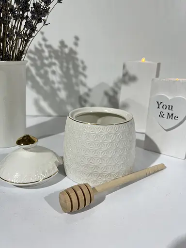 Банка для зберігання меду Снігова Королева Interos 380 мл біла 0310-А - фото 2