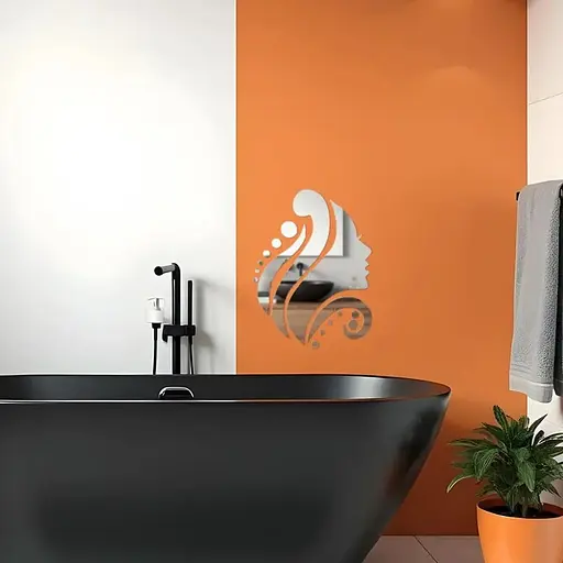 Дзеркальний декор Wall Sticker SW-00002504 акриловий самоклеючий Обличчя 16 шт. срібло - фото 5