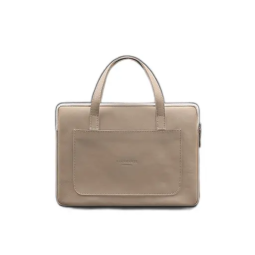 Шкіряний чохол BlankNote з ручками для ноутбука 13 дюйм Світло-бежевий - фото 8