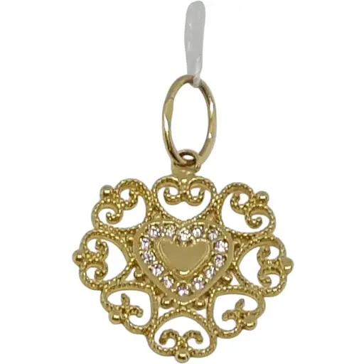Золота підвіска Столична Ювелірна Фабрика з фіанітами. 423207Ж
