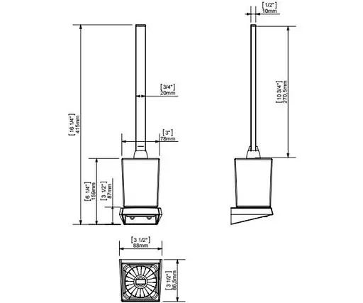 Йоржик для унітазу Sonia S8 161867, Хром - фото 4