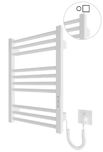 Електрична рушникосушарка HF Derby 570x430 white matte 6.1.0400.06.WM, Білий матовий, універсальне (коннектор), Електронний - фото 1