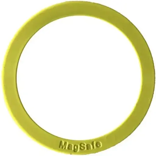 Пластина-кільце для MagSafe тримачів металева (+скотч) Silicone жовтий - фото 1