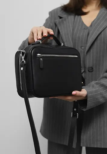 Жіноча шкіряна сумка Avenue Чорний краст - фото 10