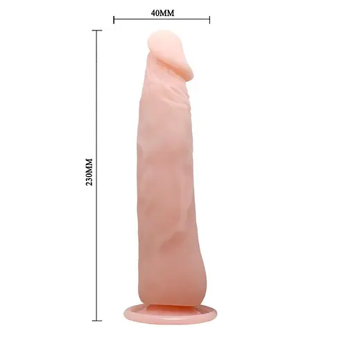 Реалістичний вібратор Baile Vibrating Cock 23 см тілесний - фото 6