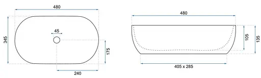 Умивальник Rea Amelia wood matt накладний REA-U5060, Коричневий - фото 5