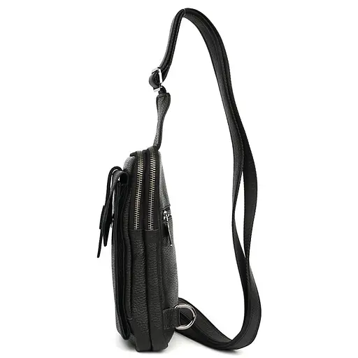 Мужской кожаный слинг на два отделения LIMARY 30х16.5х5 см sum0028238 - фото 4