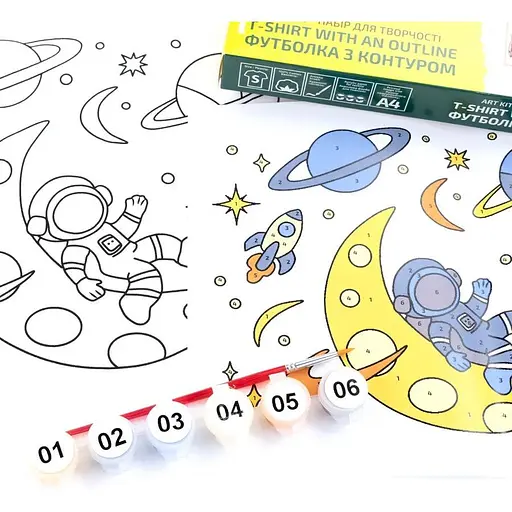 Набор футболка-раскраска Rosa Talent Space Adventures хлопок 100% размер S  - фото 4