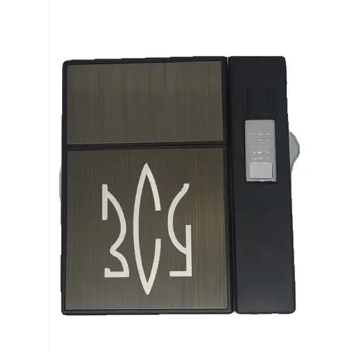 Портсигар на 20 сигарет із запальничкою та електроприкурювачем HL-424 Black Brown ЗСУ (15696)