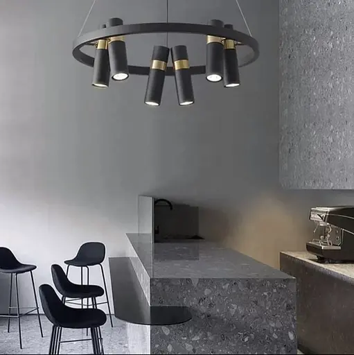 Современная модель светильника Spoor на тросах со спотами Line.F J 063/12 BK - фото 1