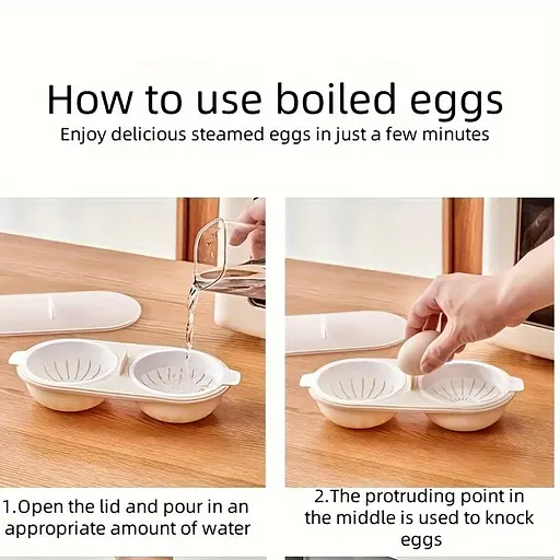 Пашотниця контейнер для яєць форма ємність для варіння яєць пашот у мікрохвильовій печі, Yu Xin 87430 - фото 8