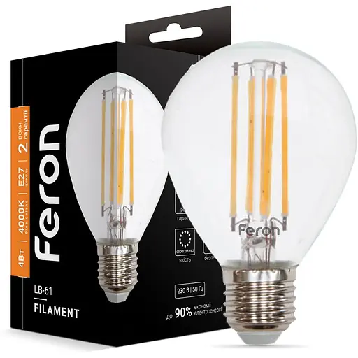 Світлодіодна лампа Feron LB-61  G45 230V 4W  E27 4000K (25582)