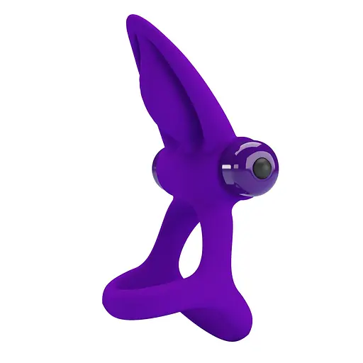 Эрекционное кольцо Pretty Love Vibration Cock Ring 9.9 см фиолетовый - фото 3