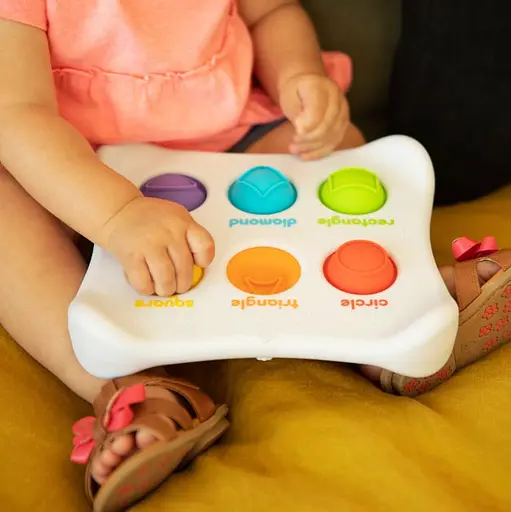 Сенсорна розвиваюча іграшка Dimpl Duo Fat Brain Toys F208EN Колір Форма Брайль - фото 6