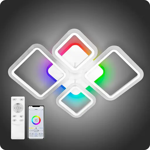 Люстра світлодіодна 517 Xlight RGB з пультом 90Вт Білий (02032) - фото 1