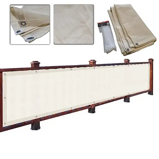 Сетка ширма для балкона 110 г/м² (0.9 х 3 м) Молочный - фото 4