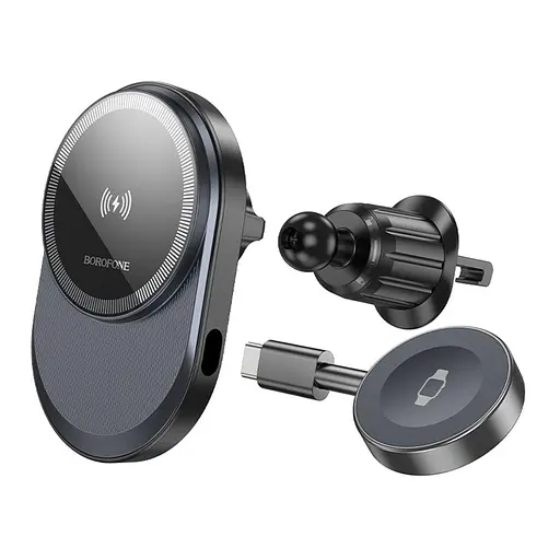 Автотримач Borofone BH219 Fine 2-in-1 15W Magnetic Wireless Charger - фото 4