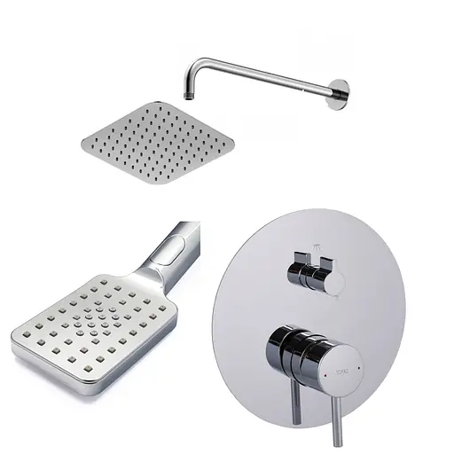 Душова система вбудована TOPAZ MODERNO TMD-33205-H78A змішувач з ручною та верхньою лійкою для комфортного душу