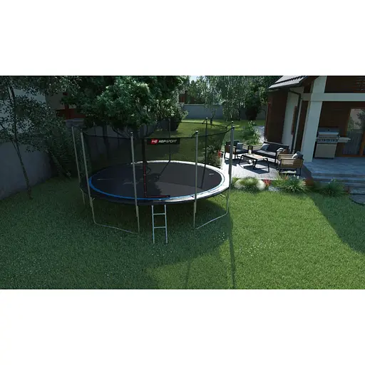 Батут Hop-Sport 16ft (488см) чорно-синій з внутрішньою сіткою - фото 3