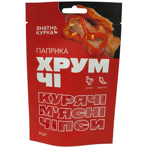 Чипсы Знатна Курка ХрумЧІ из мяса цыплят-бройлеров сушеные паприка 80 г