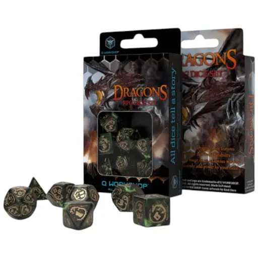 Набор кубиков Dragons Nephrite Dice Set , 7 шт. (SDRA06)