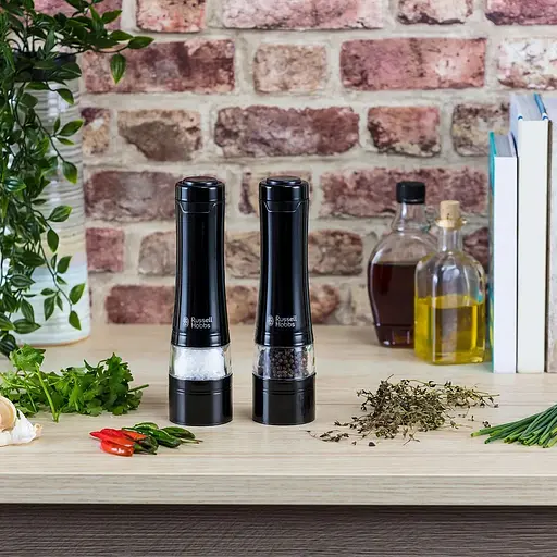 Russell Hobbs Млини для солі та перцю, ААх4, керамічні жернова, чорний - фото 7