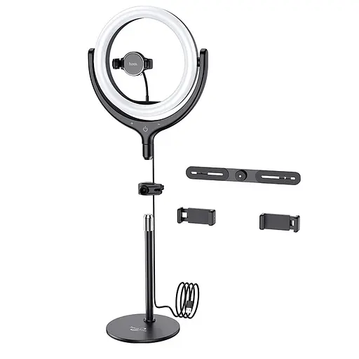 Тримач Hoco Rouge desktop fill light live broadcast stand LV01 із кільцевим освітленням - фото 3