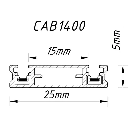 Шинопровод Ardero CAB1400 ULTRA черный накладной 1м - фото 2