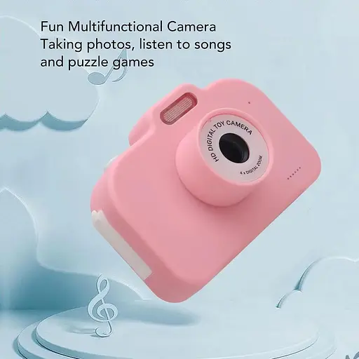 Детская селфи-камера 1080P HD экран 48MP розовая - фото 8
